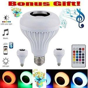 LED Light Bulb with UPGRADED Bluetooth Speaker